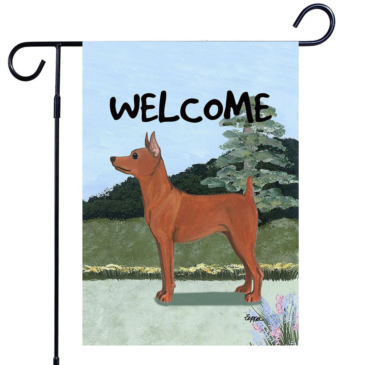 Miniature Pincher Garden Flag - Image 2