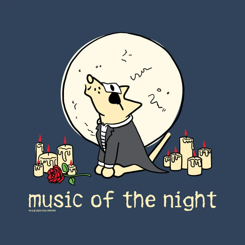 Music Of The Night - Ladies T-Shirt V-Neck - Image 2