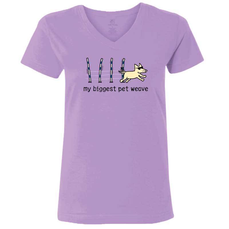 My Biggest Pet Weave - Ladies T-Shirt V-Neck