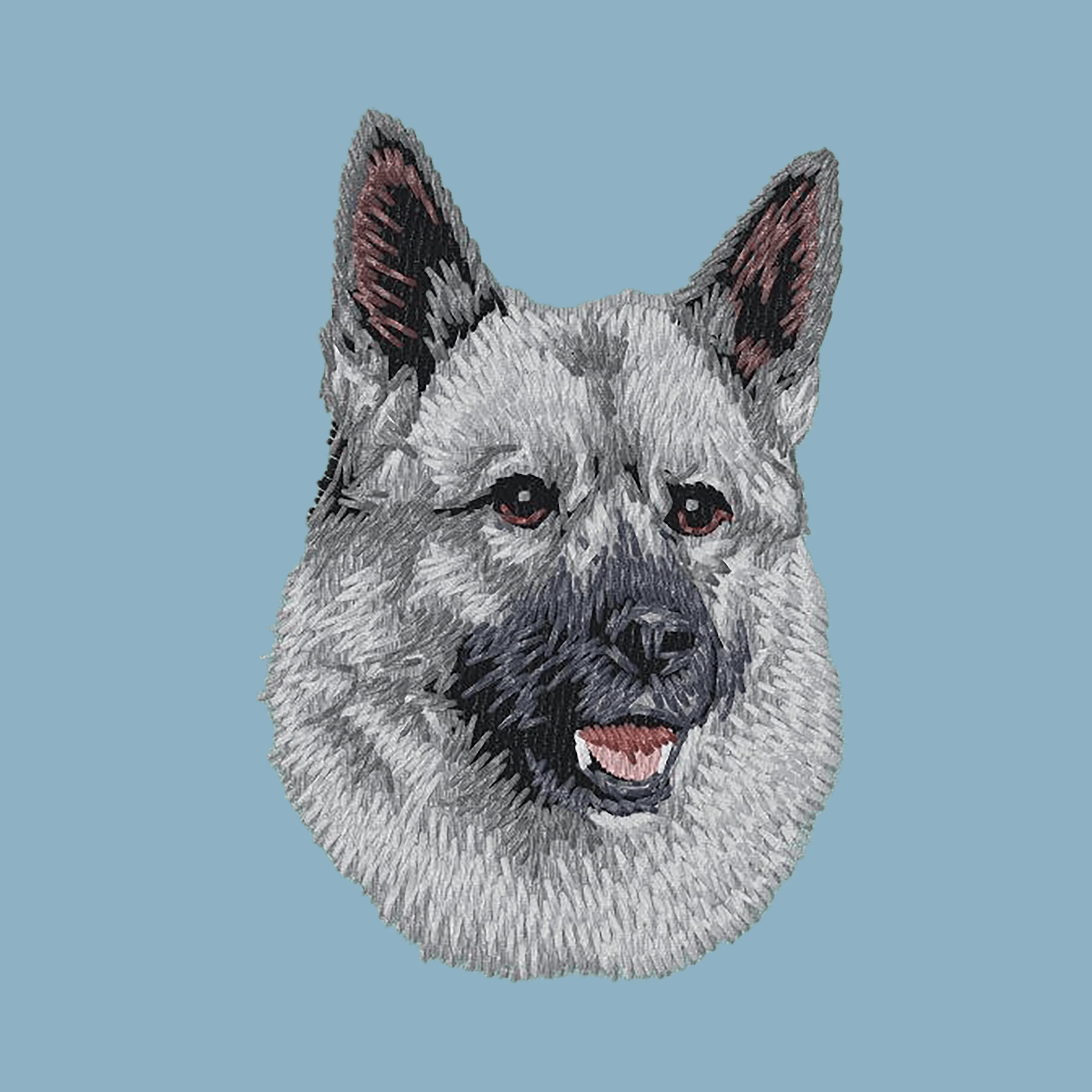 Norwegian Elkhound Embroidered Sweatshirt Hoodie - Image 8