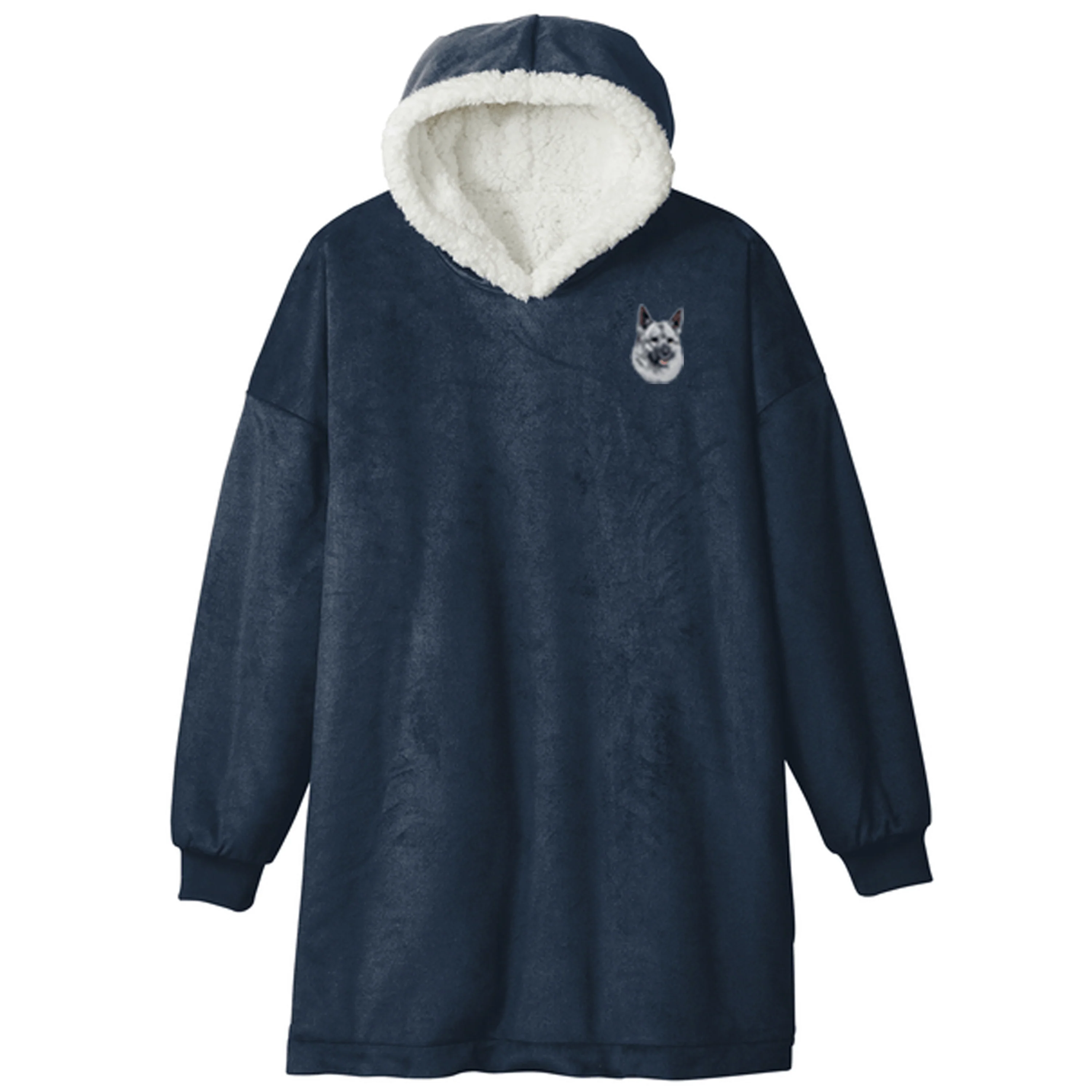 Norwegian Elkhound Embroidered Wearable Blanket - Image 3