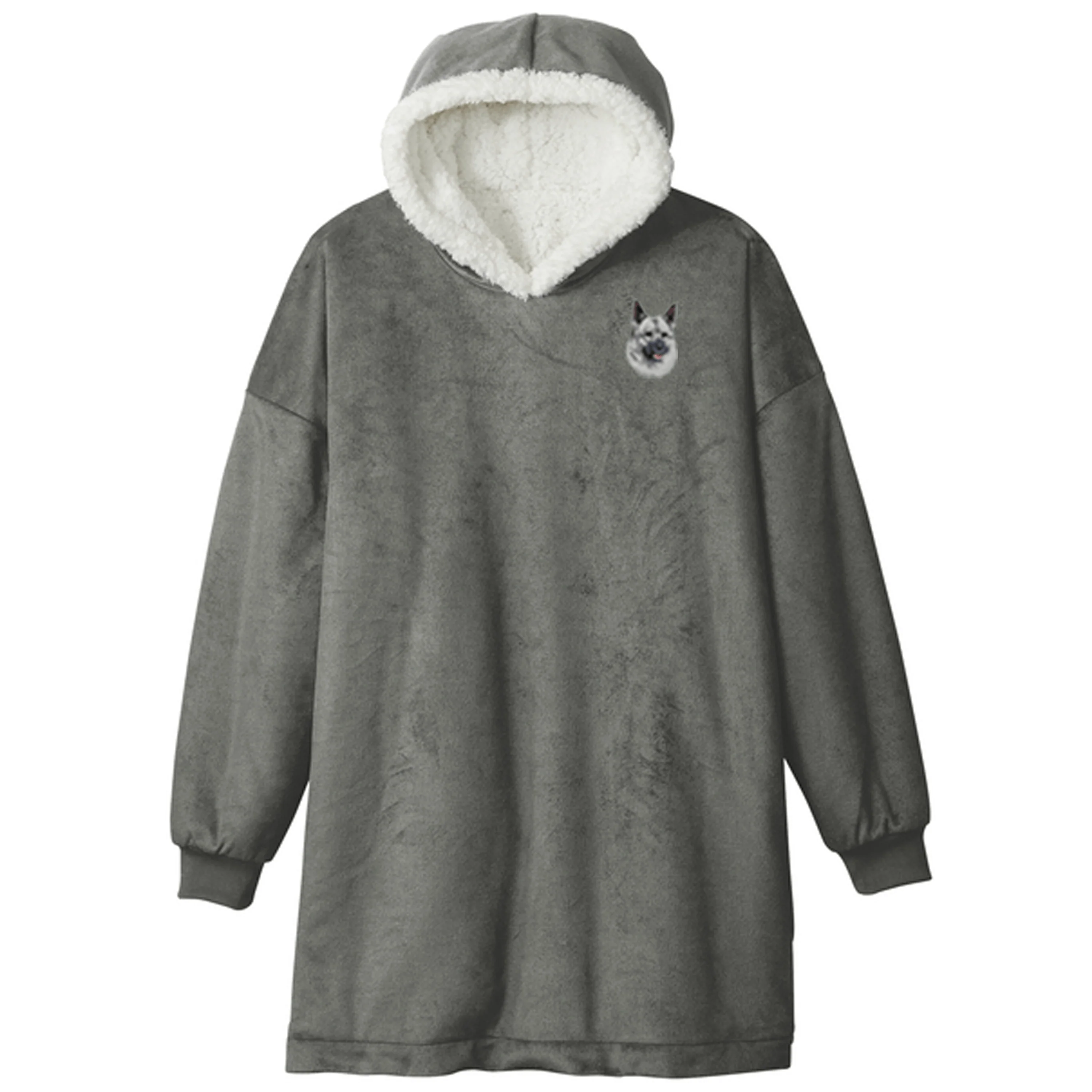 Norwegian Elkhound Embroidered Wearable Blanket - Image 5