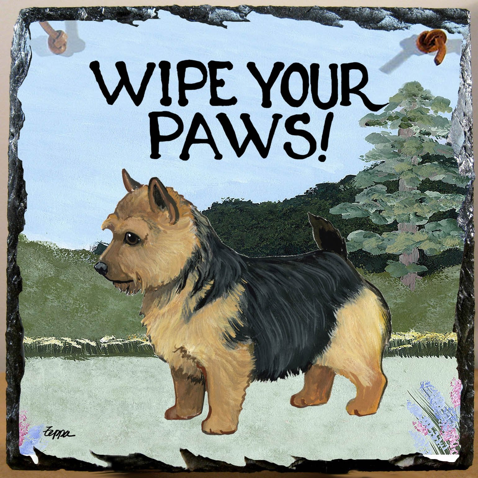 Norwich Terrier Slate Sign