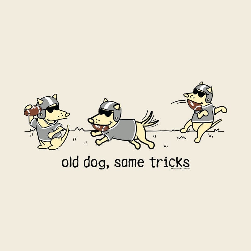 Old Dog Same Tricks - Ladies T-Shirt V-Neck - Image 4