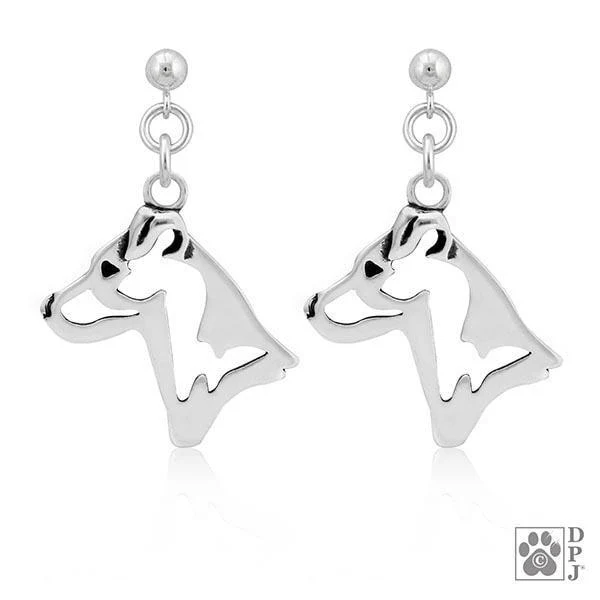 Parson Russell Terrier, Smooth Coat, Head, Earring - Image 2