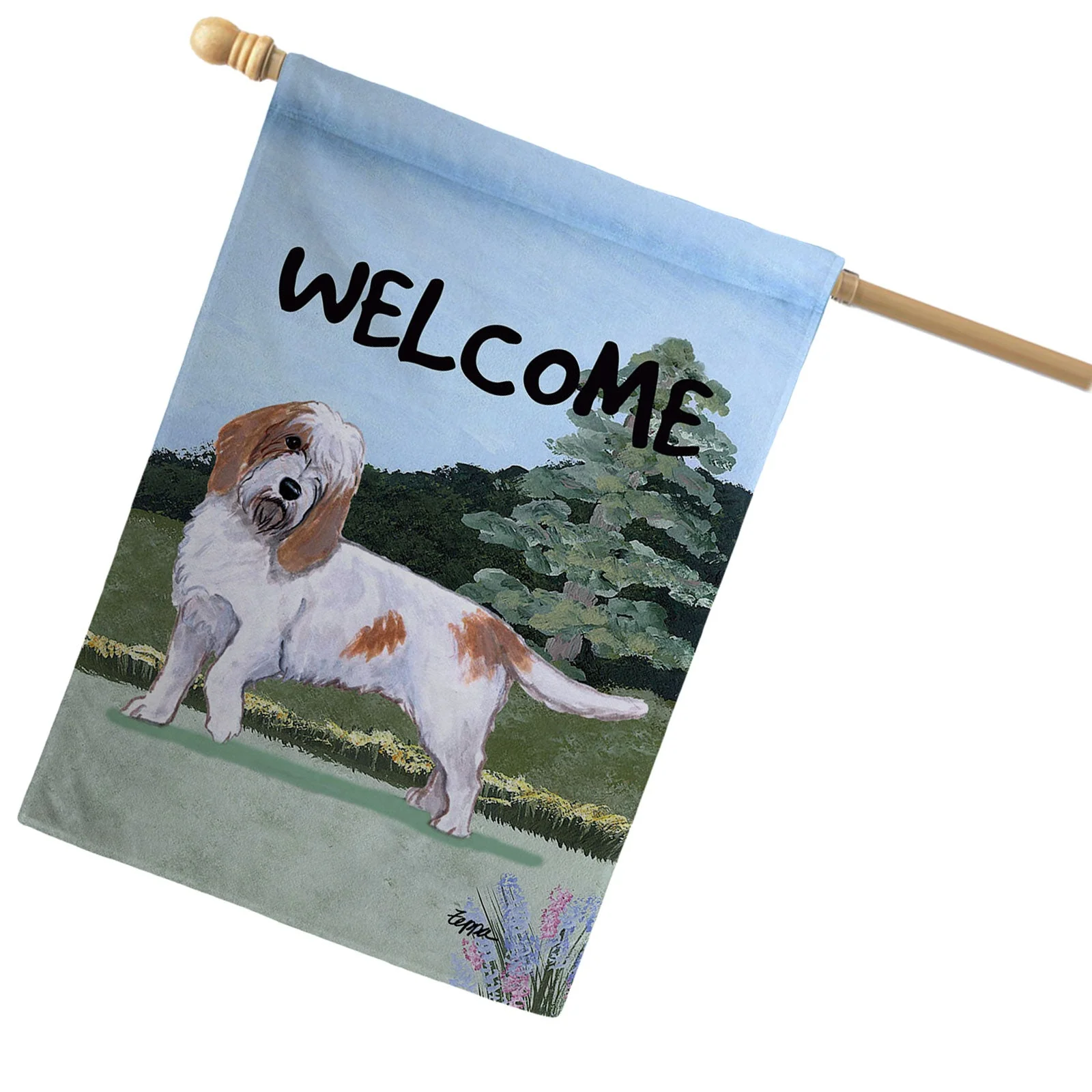 Petite Basset Griffon Vendeen House Flag