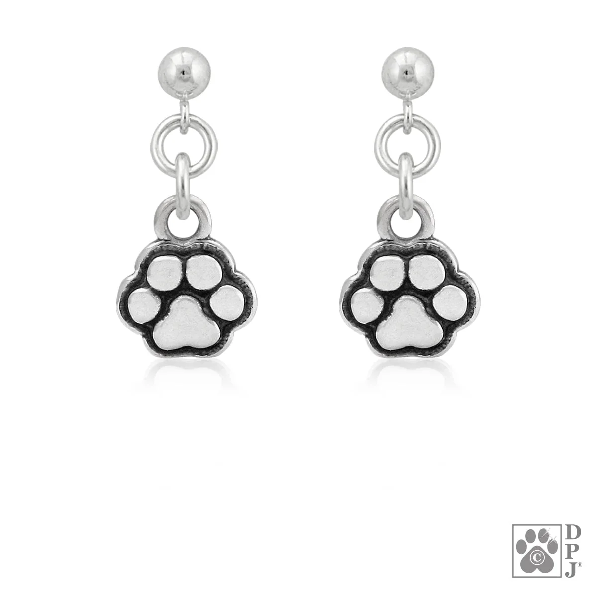 Tiny Tot Paws Petite Paw Earrings - Image 2