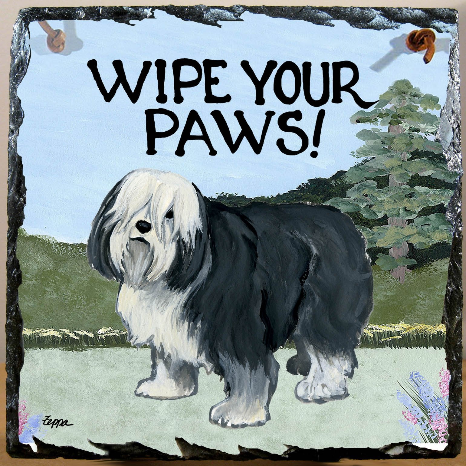 Polish Lowland Sheepdog Slate Sign