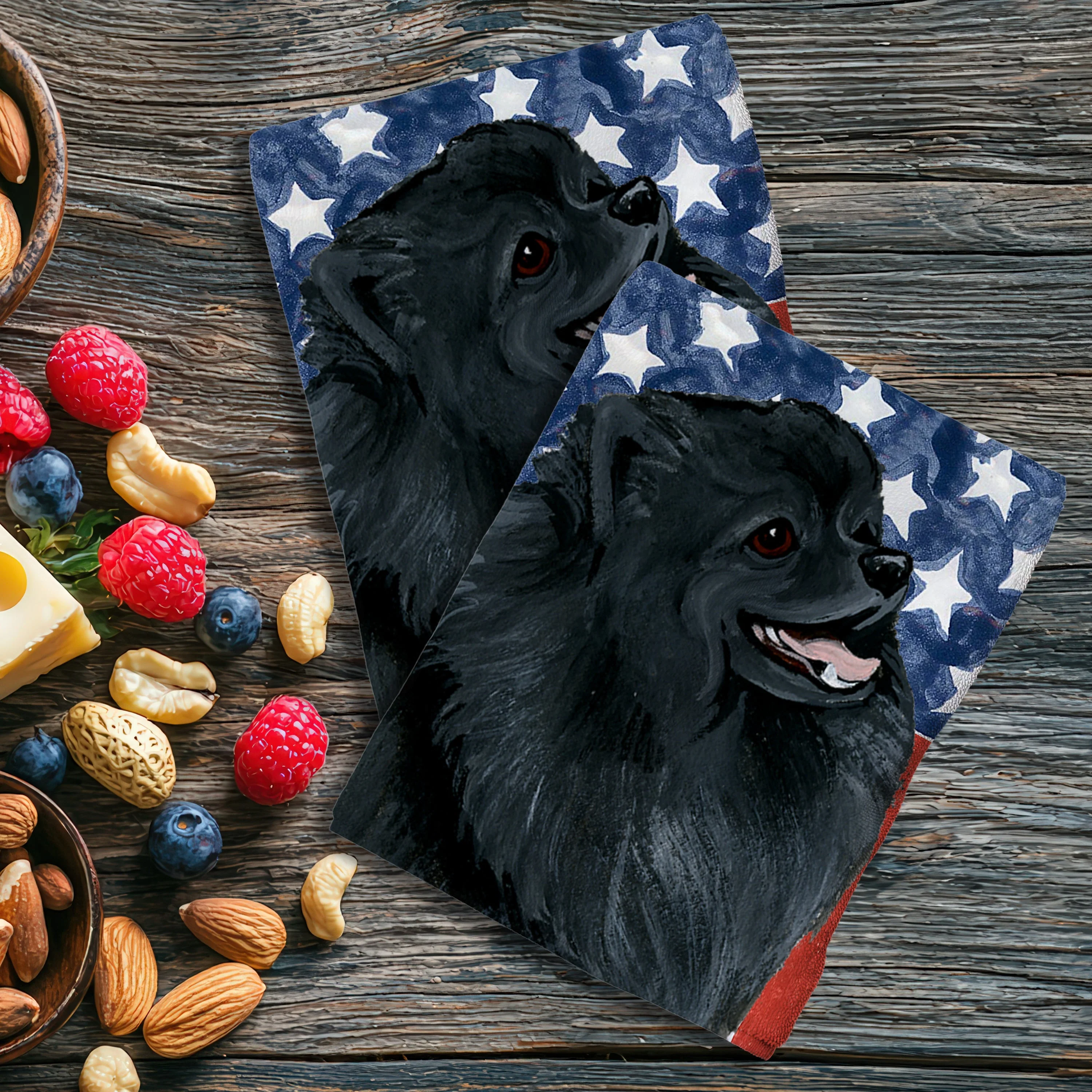 Pomeranian Americana Kitchen Towel Set - Image 2