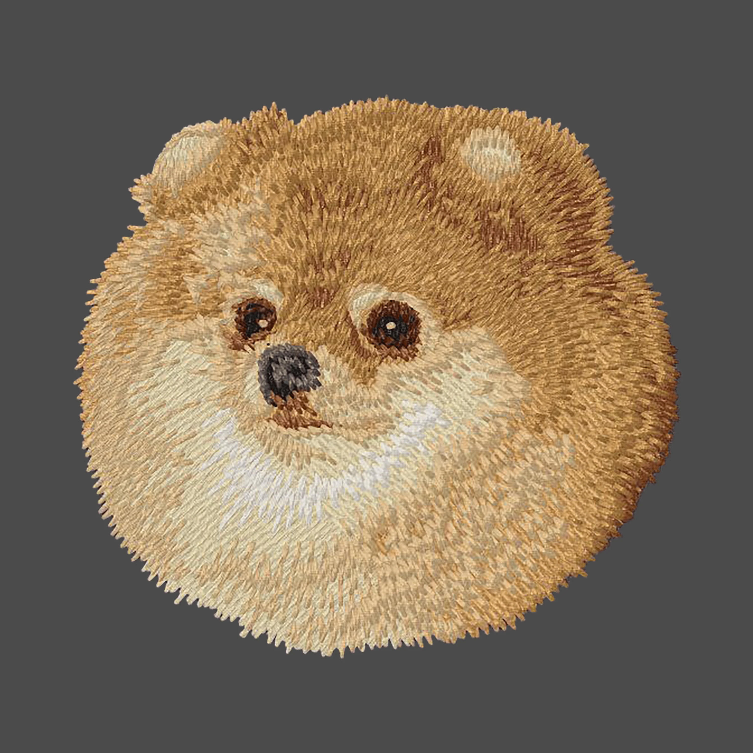 Pomeranian Embroidered Men's Fleece Jacket - Image 2