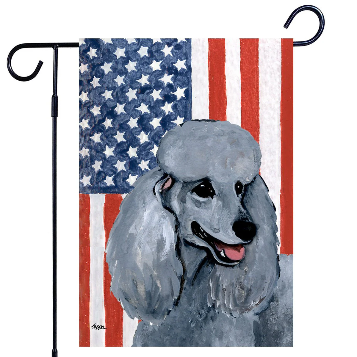 Poodle Americana Garden Flag - Image 2