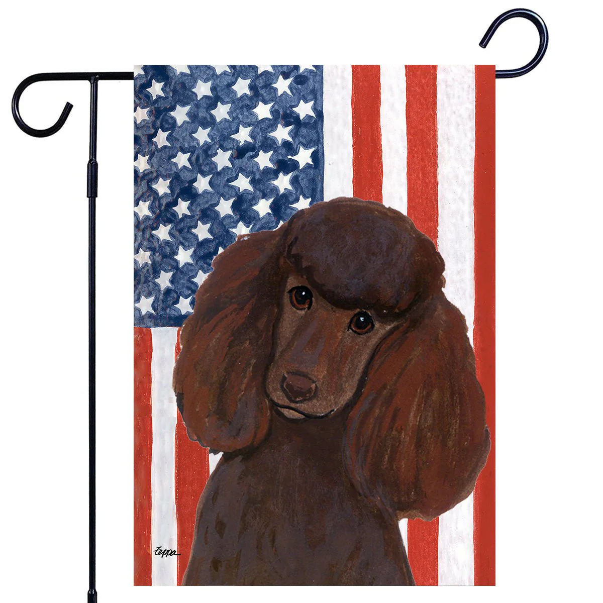 Poodle Americana Garden Flag - Image 3