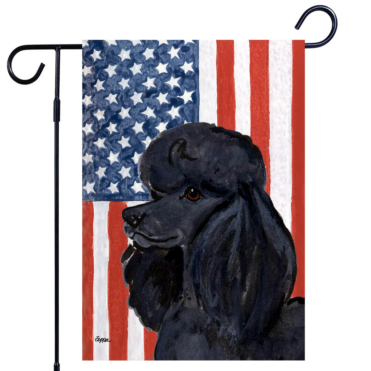 Poodle Americana Garden Flag - Image 4