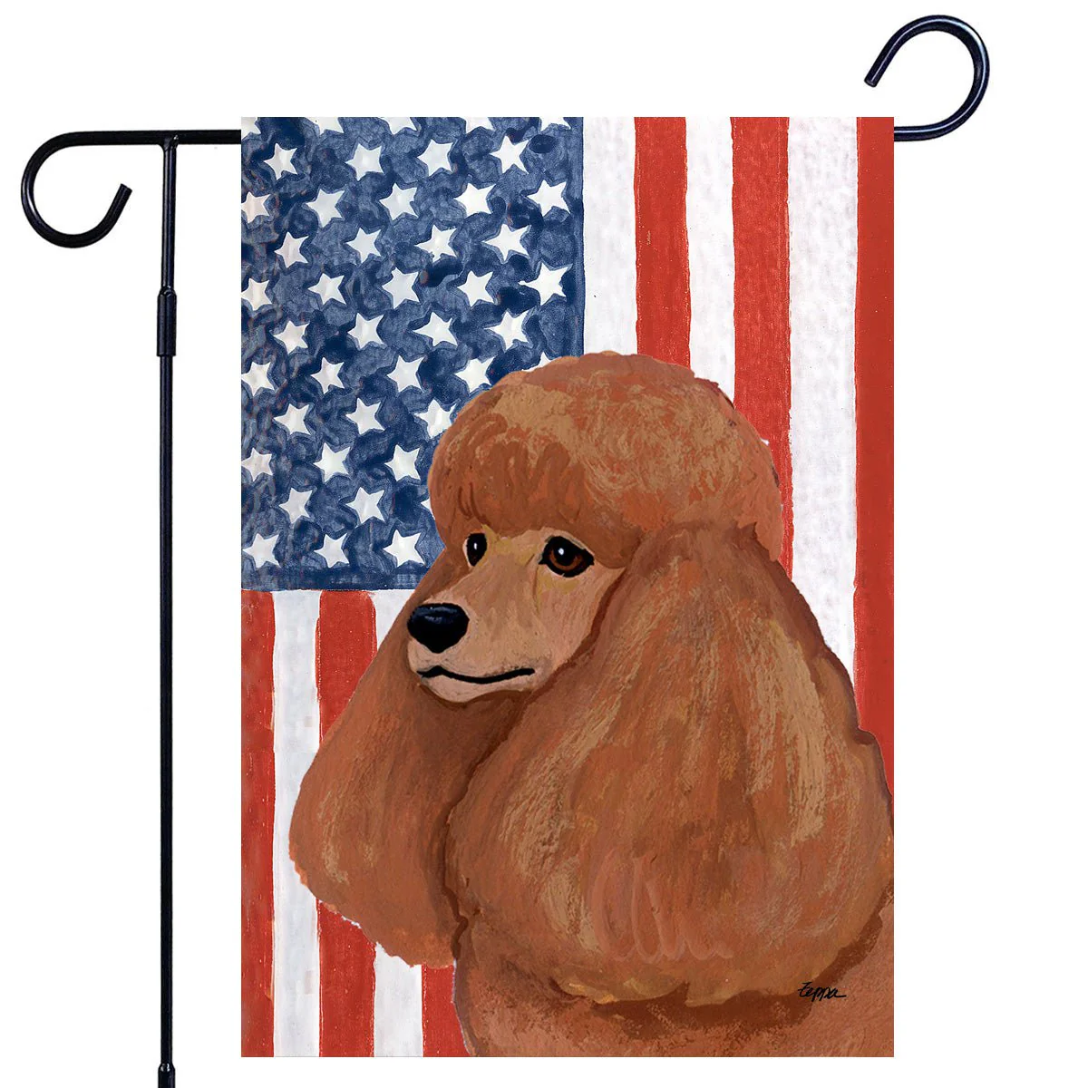 Poodle Americana Garden Flag - Image 5
