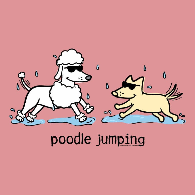 Poodle Jumping - Ladies T-Shirt V-Neck - Image 2