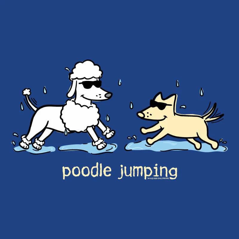 Poodle Jumping - Ladies T-Shirt V-Neck - Image 4