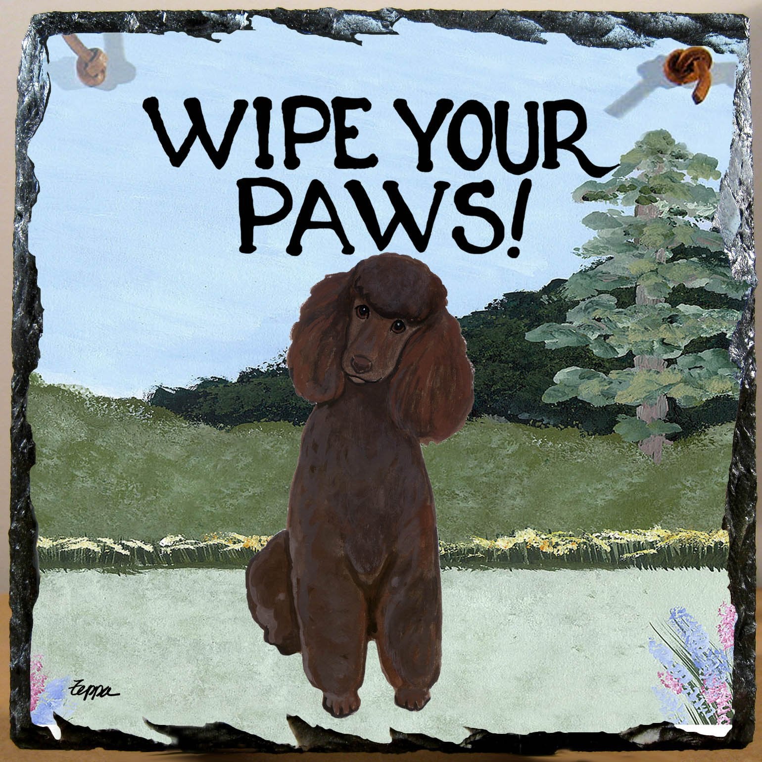 Poodle Slate Sign - Image 3