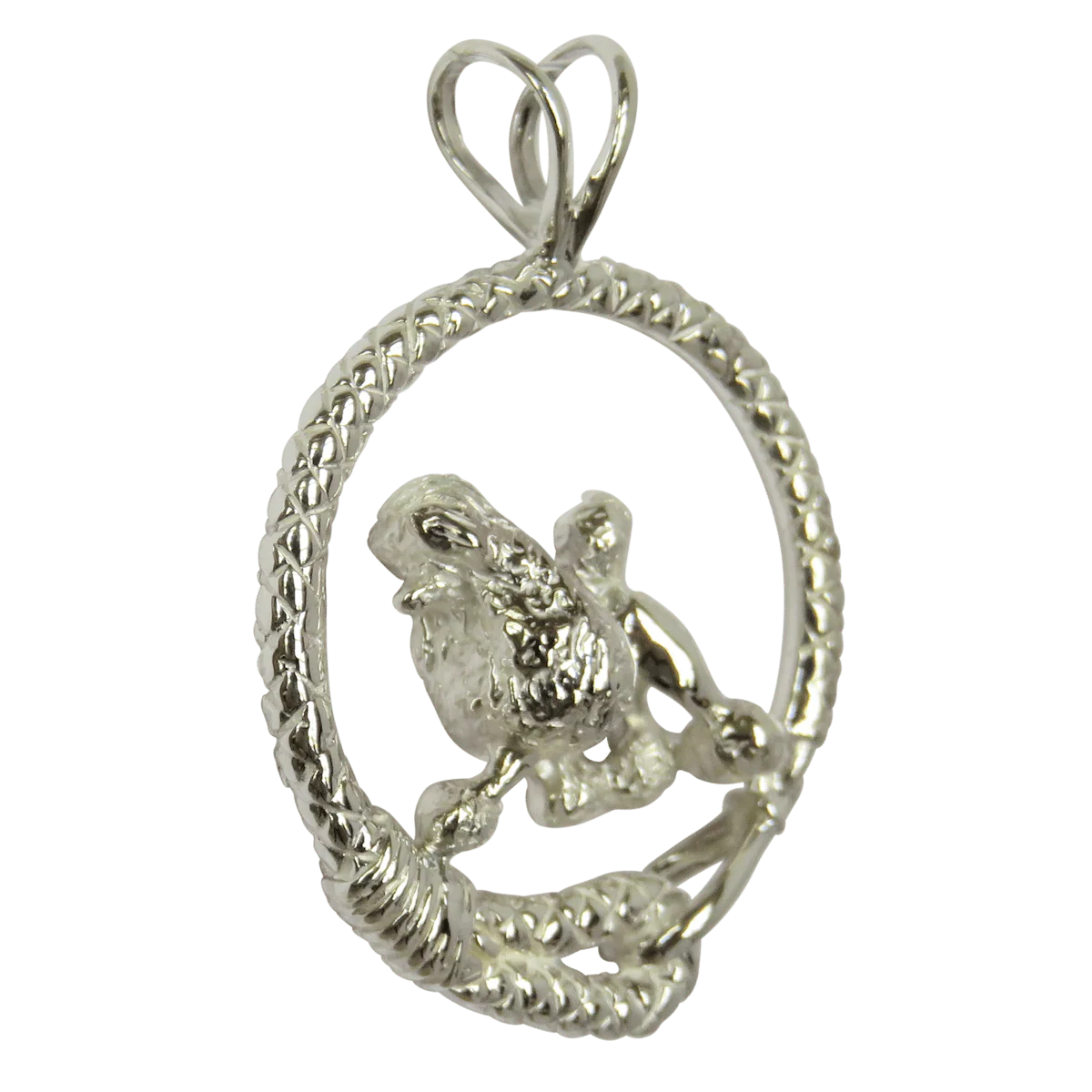 Poodle in Solid Sterling Silver Leash Pendant - Image 2