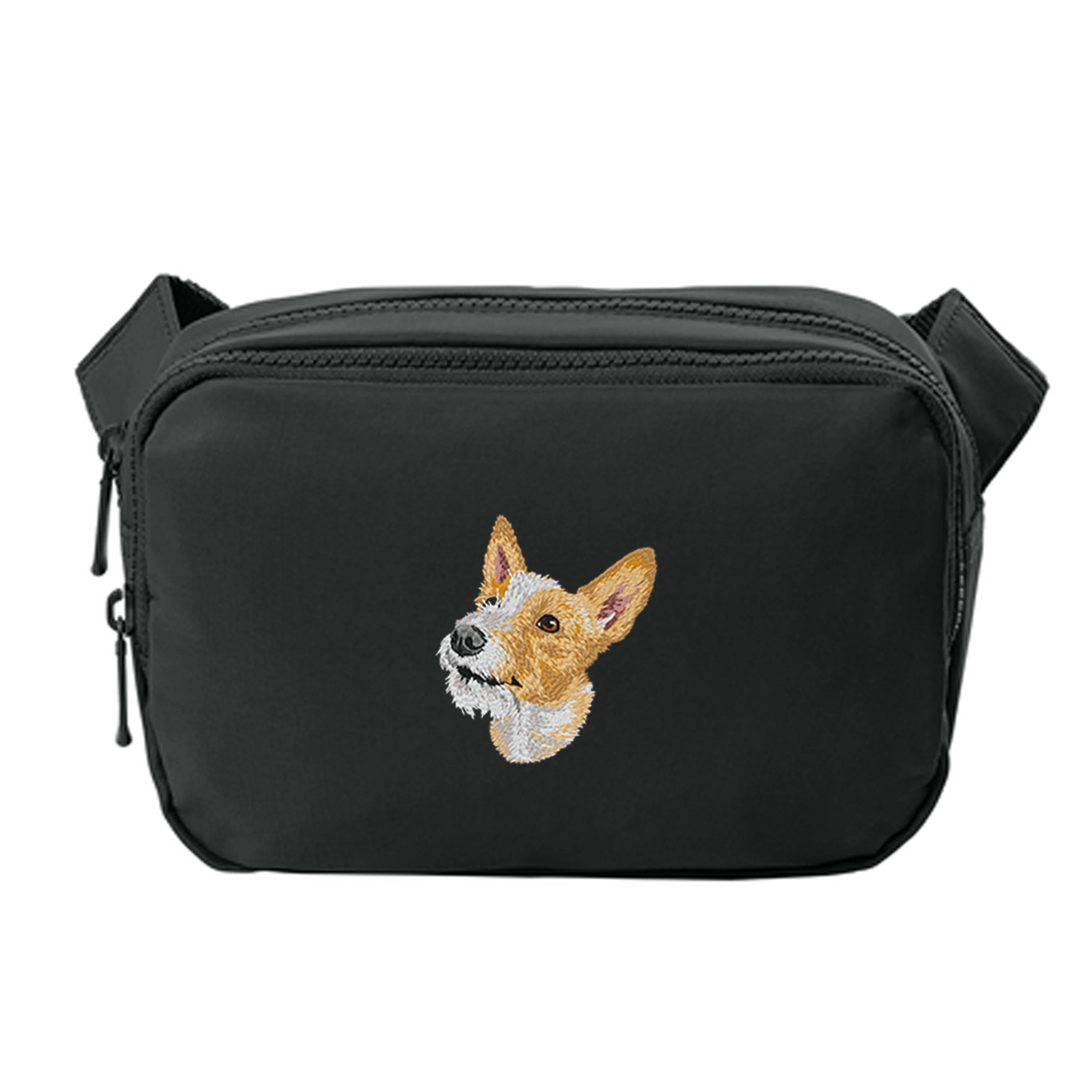 Portuguese Podengo Pequeno Embroidered Crossbody Bag - Image 3