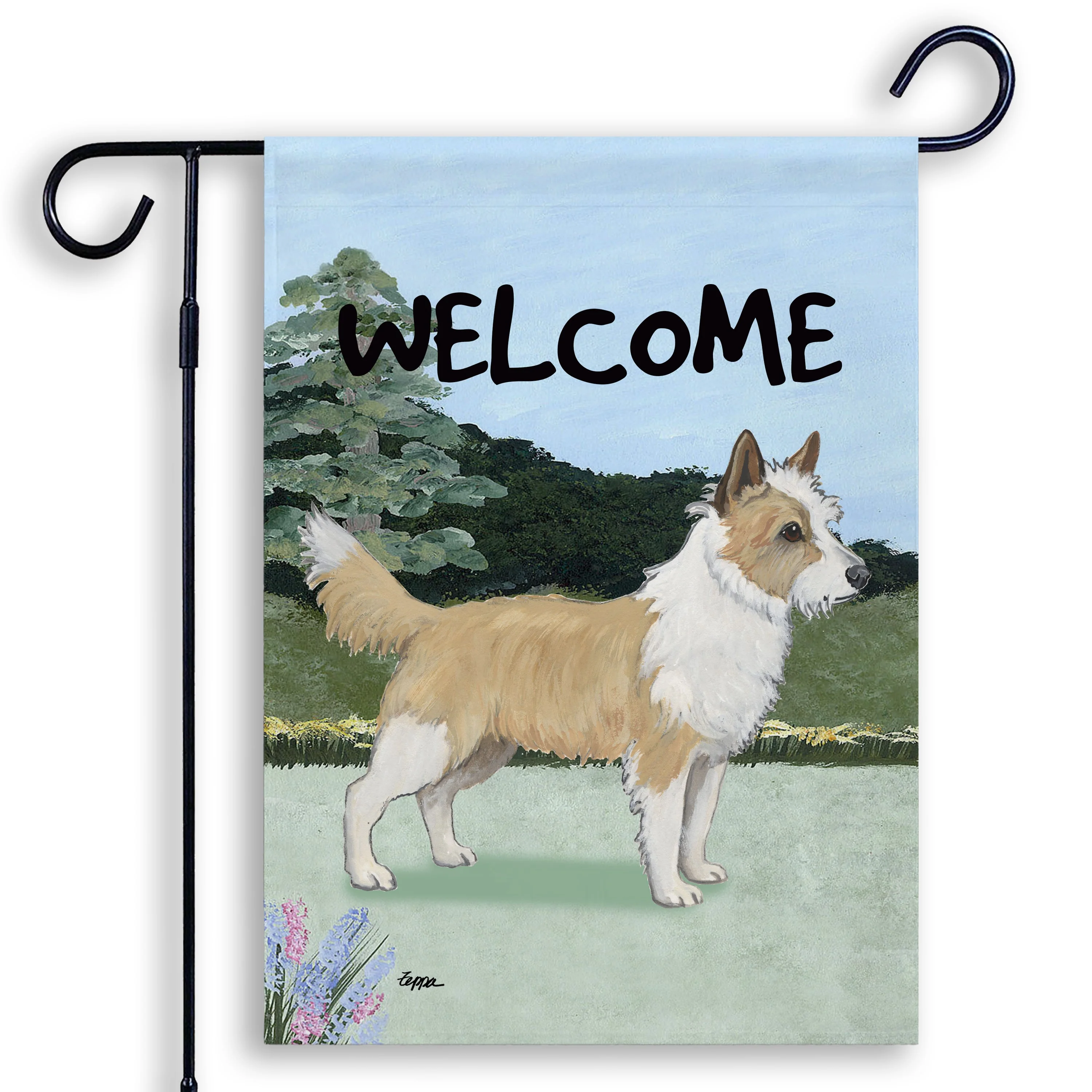 Portuguese Podengo Pequeno Scenic Garden Flag
