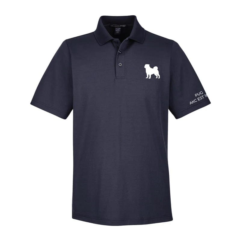Pug Embroidered AKC Men's Polo - Image 7