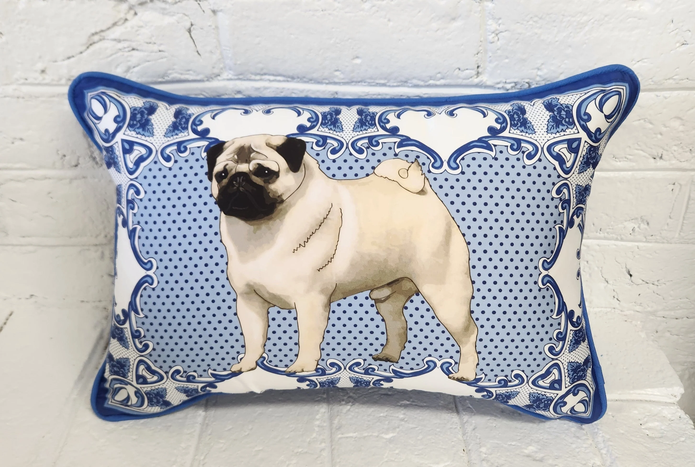 Pug Decorative Lumbar Pillow Cover - Image 3