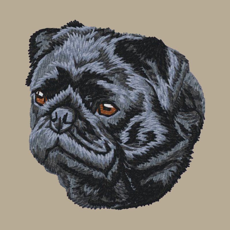 Pug Embroidered Crossbody Bag - Image 4