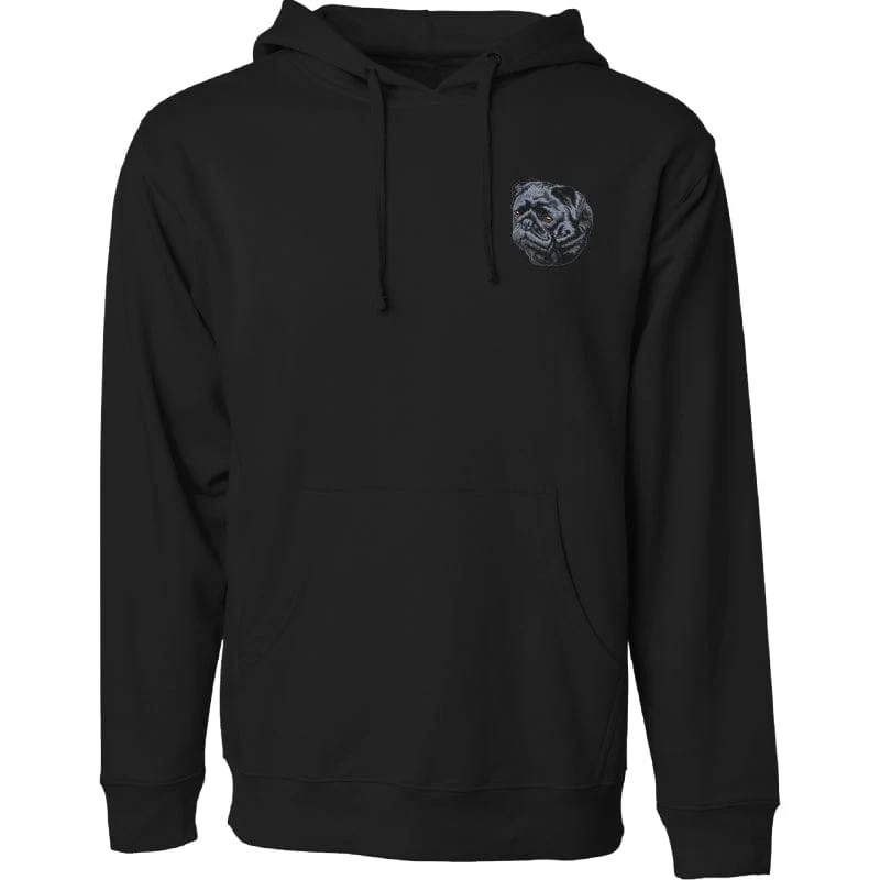 Pug Embroidered Sweatshirt Hoodie