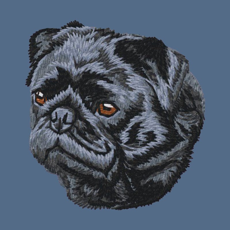 Pug Embroidered Women's Denim Shirt - Image 2