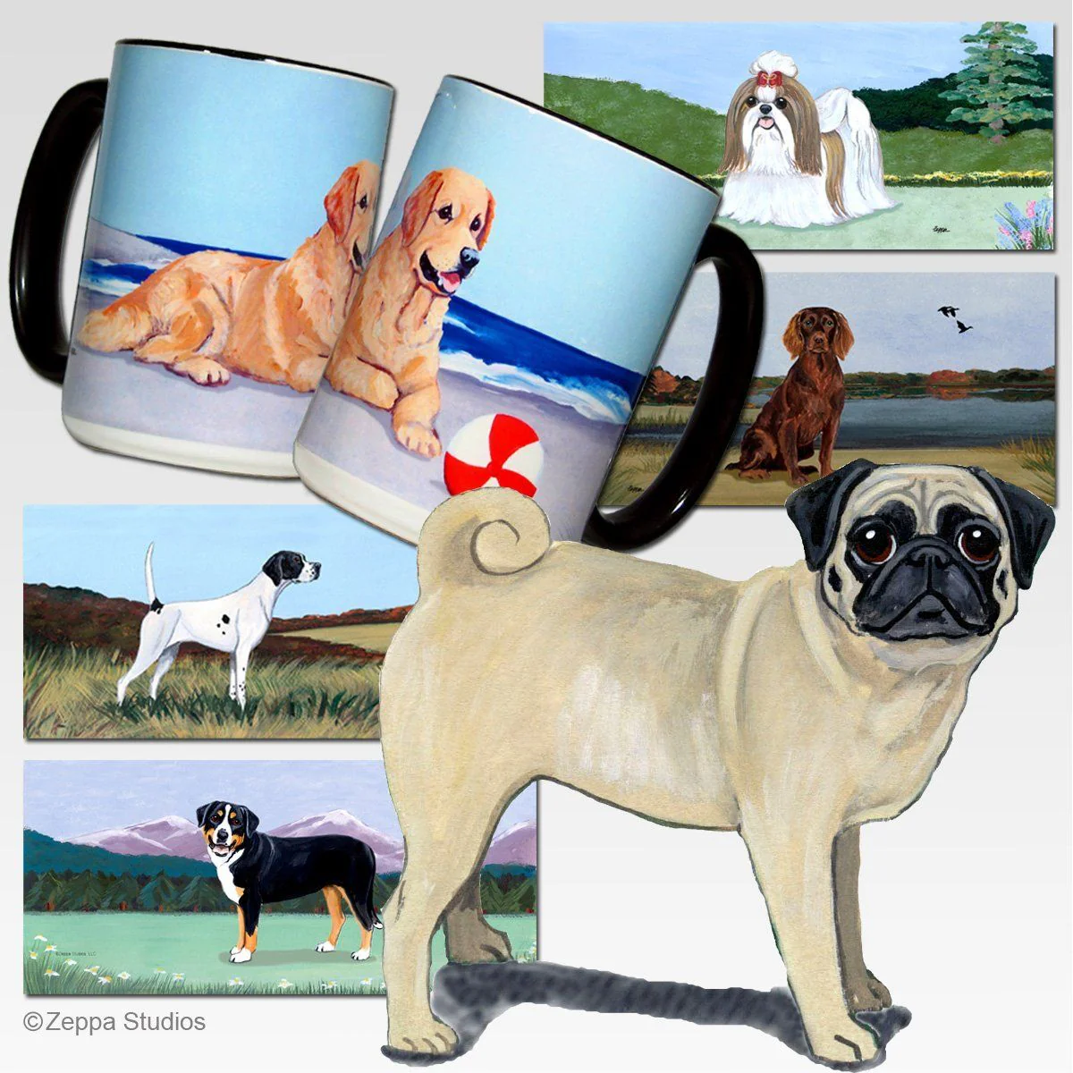 Pug Scenic Mug - Image 2