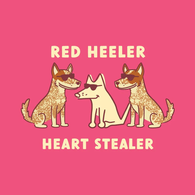 Red Heeler Heart Stealer - Ladies Plus V-Neck Tee - Image 2