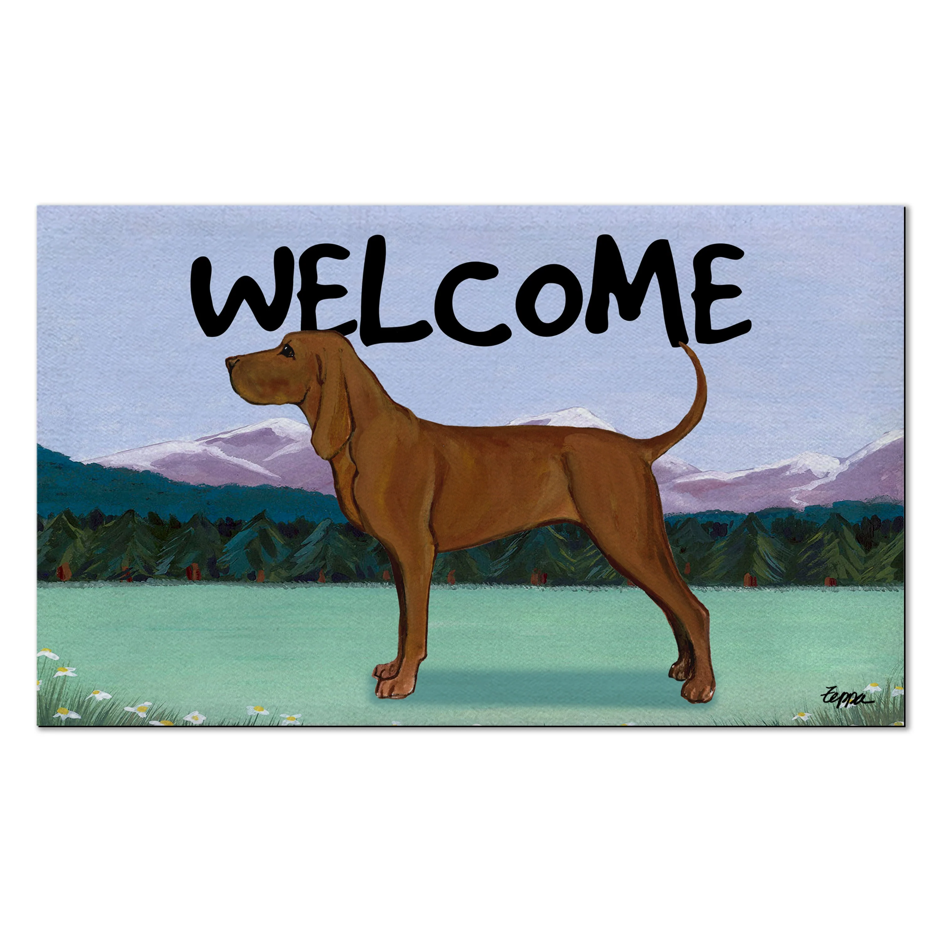 Redbone Coonhound Welcome Mat - Image 4