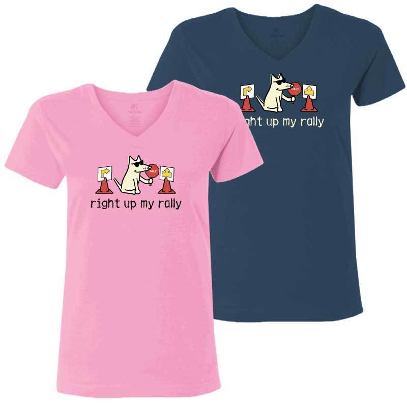 Right Up My Rally - Ladies T-Shirt V-Neck