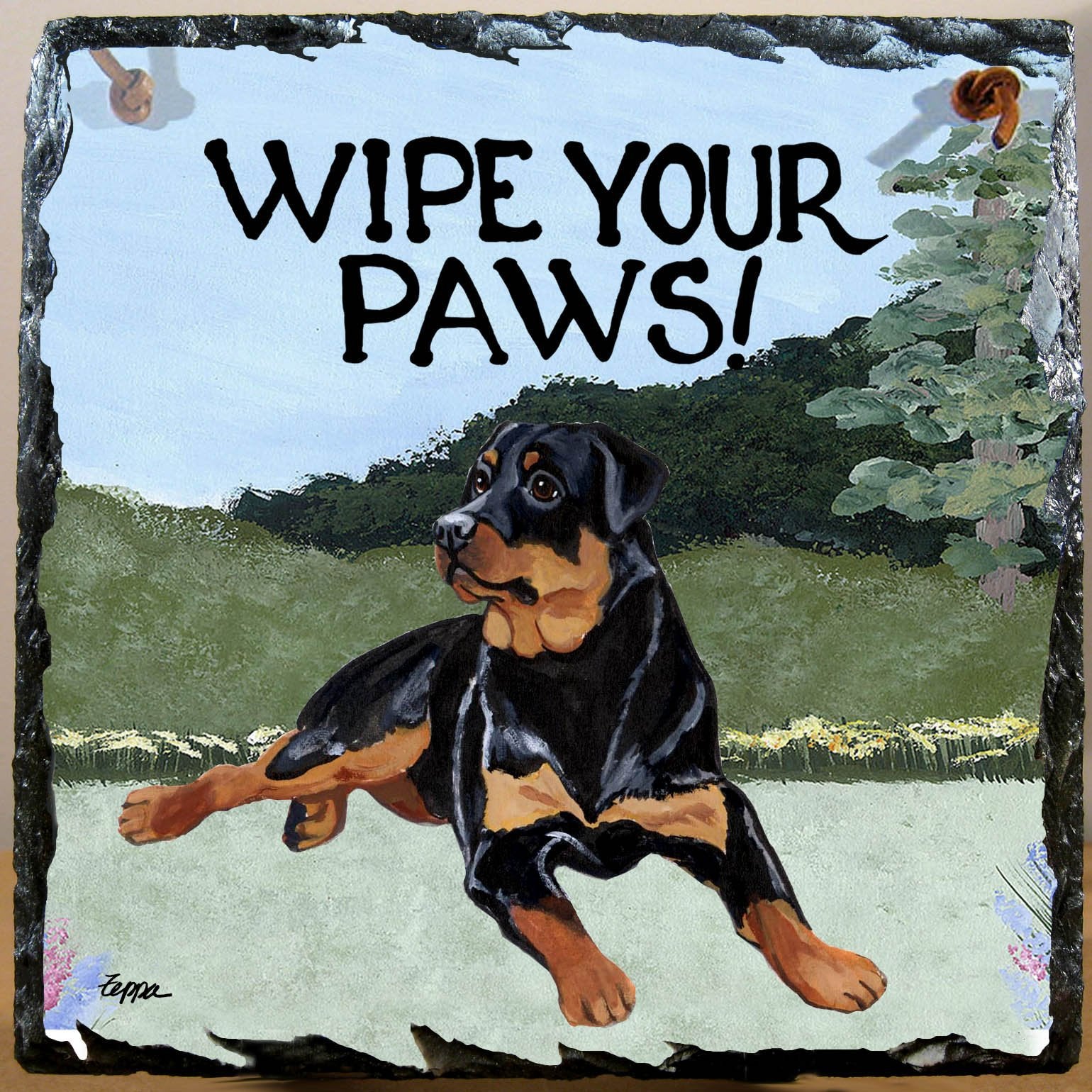 Rottweiler Slate Sign
