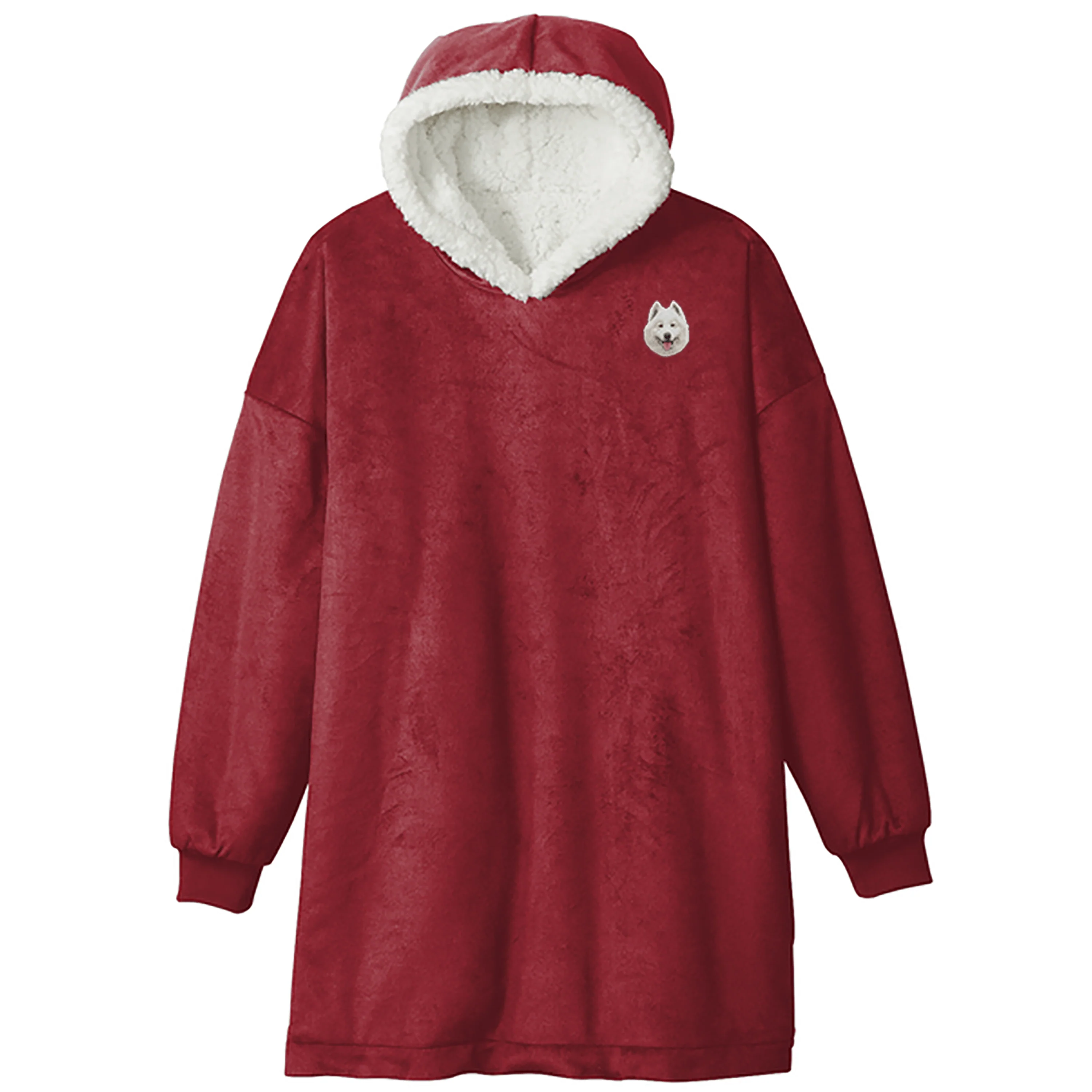 Samoyed Embroidered Wearable Blanket