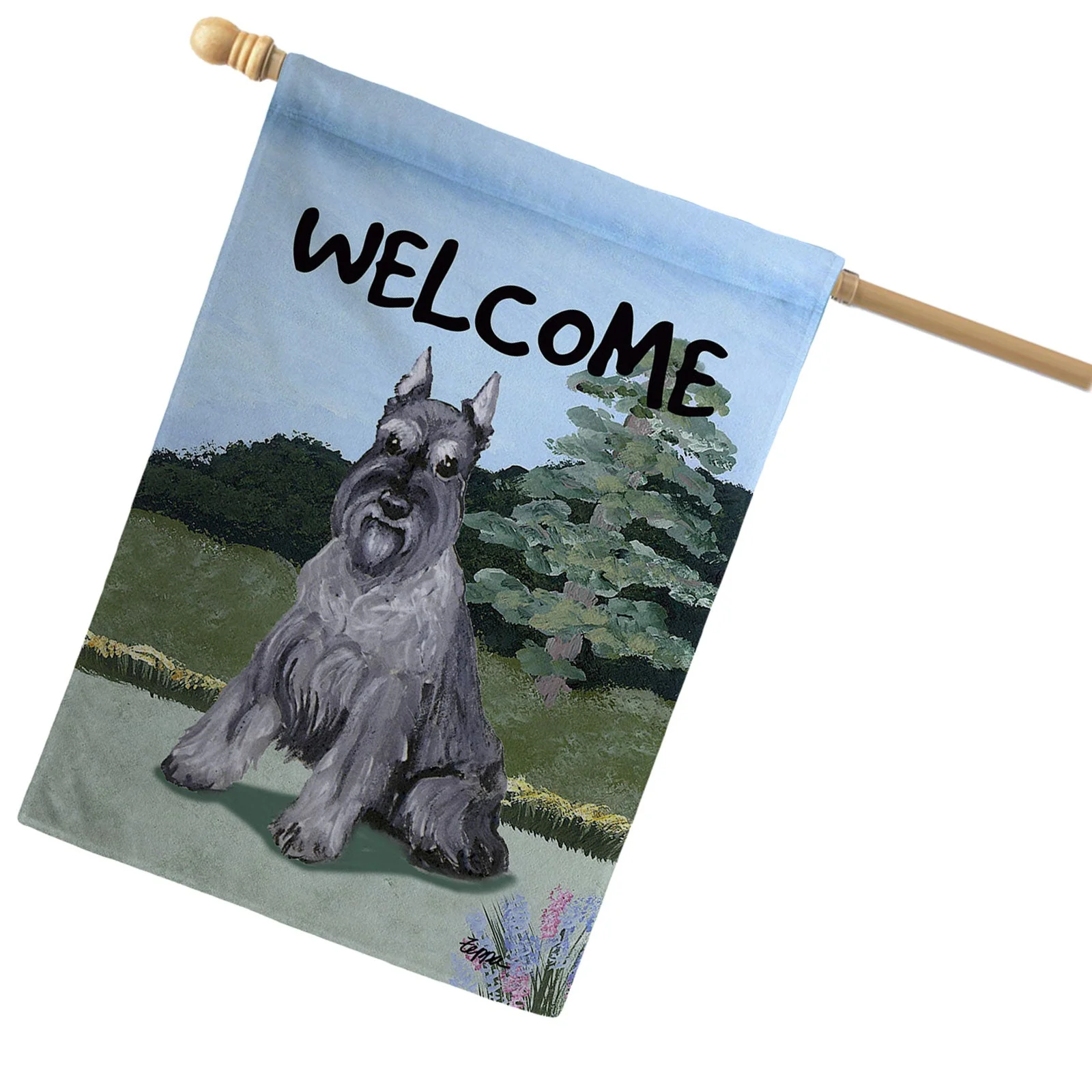 Schnauzer House Flag