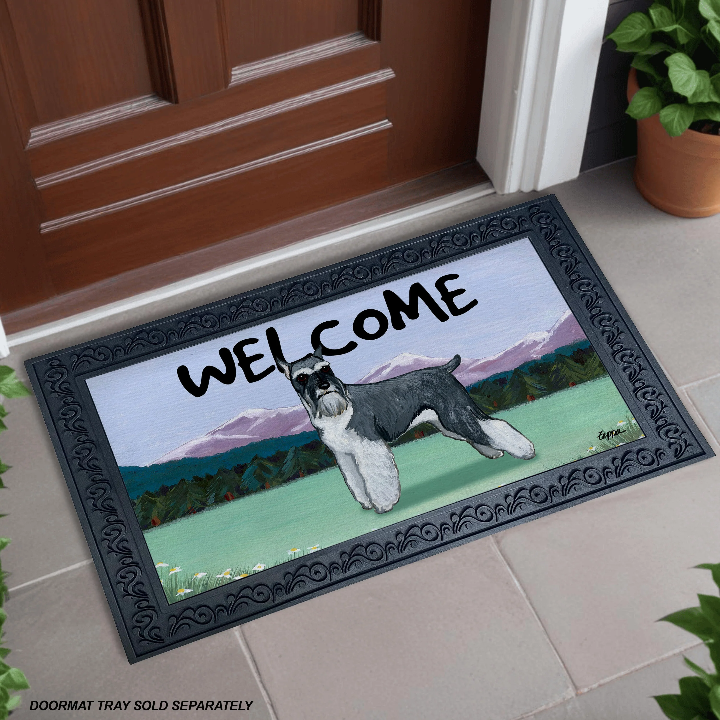 Schnauzer Welcome Mat - Image 2