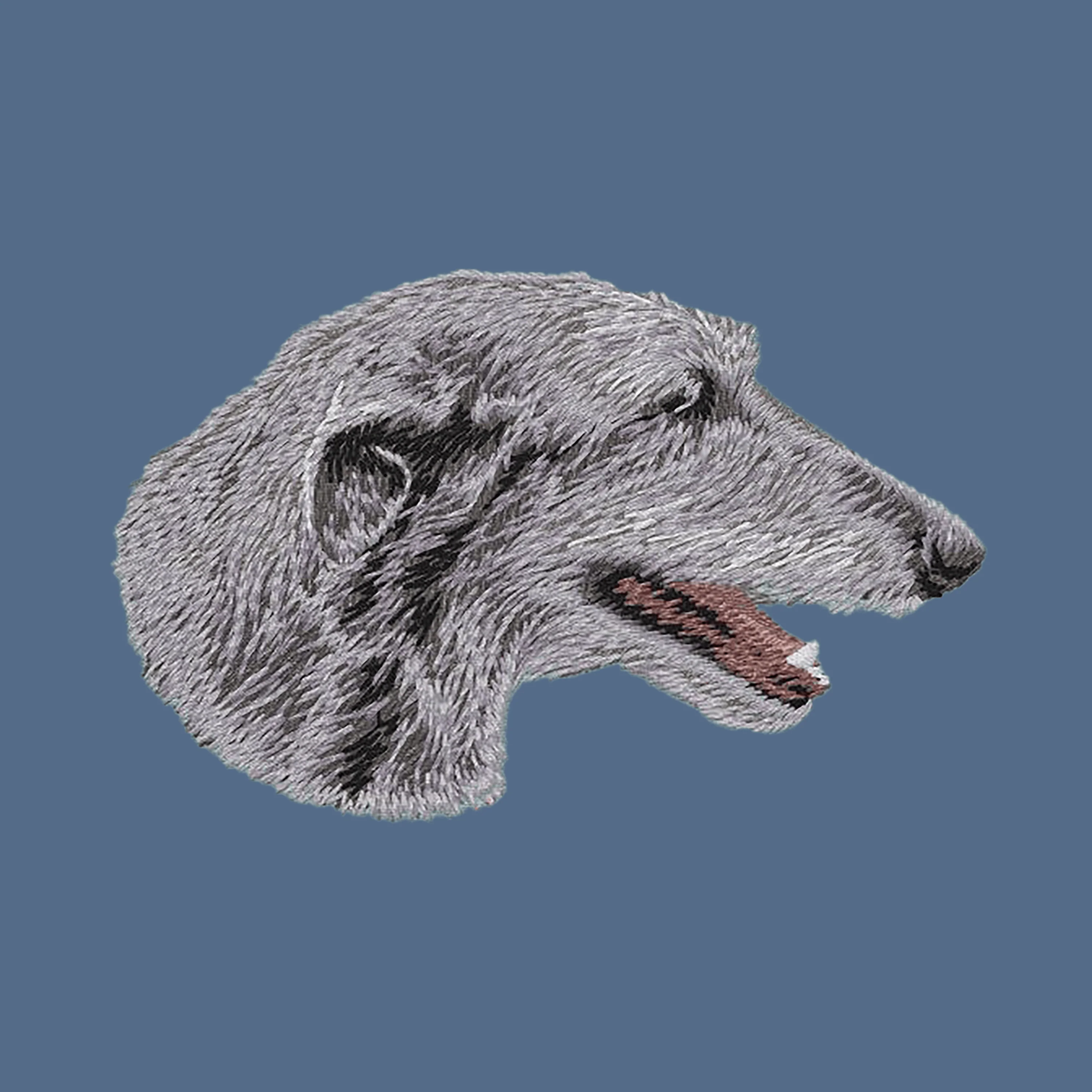 Scottish Deerhound Embroidered Women's Denim Shirt - Image 2