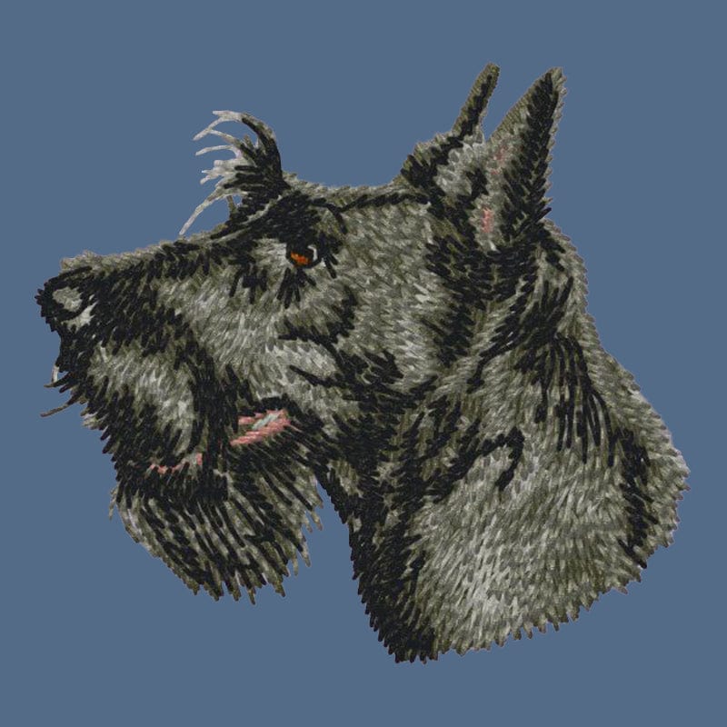 Scottish Terrier Embroidered Women's Denim Shirt - Image 2