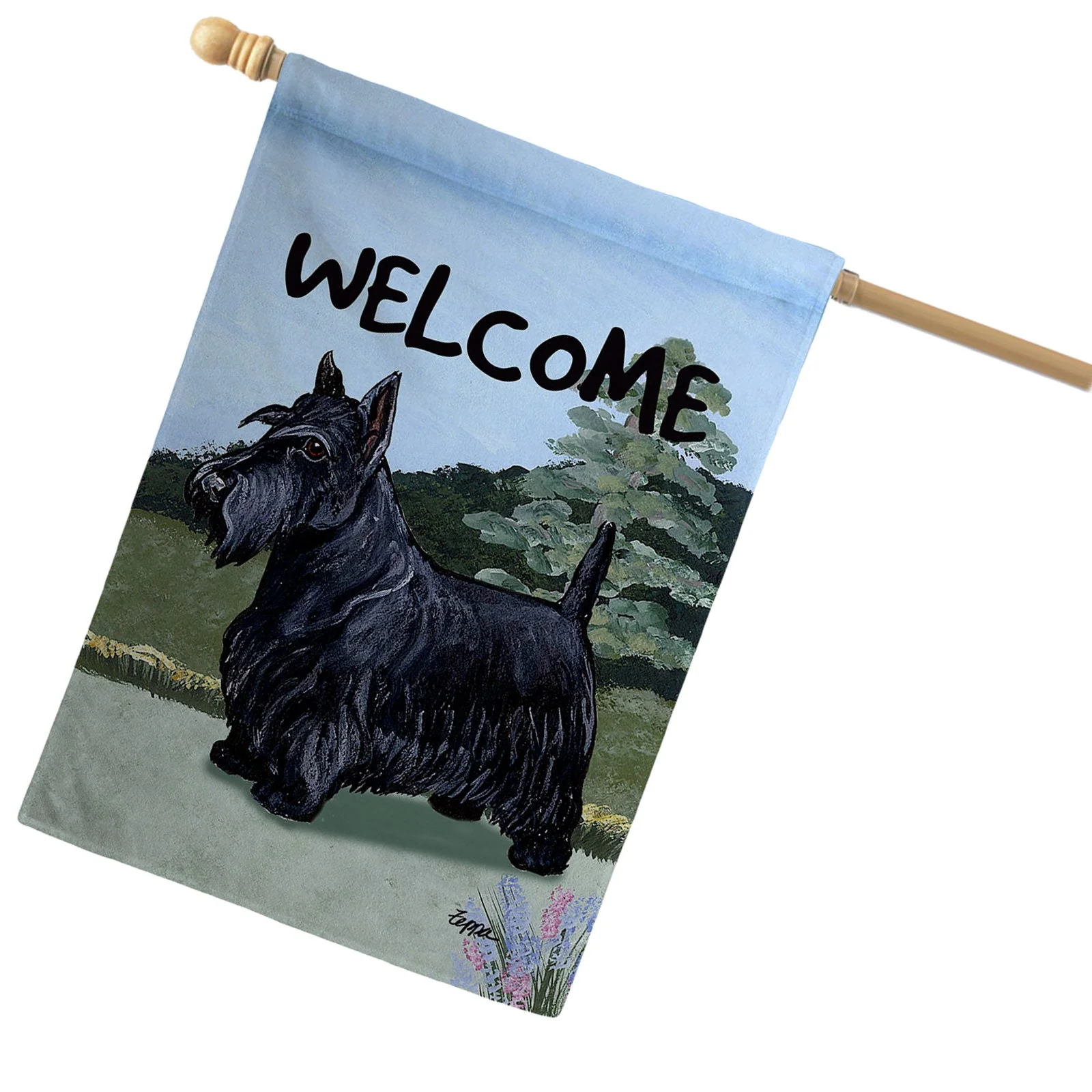 Scottish Terrier House Flag