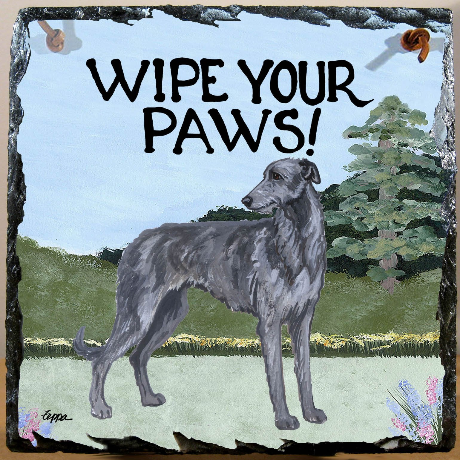 Scottish Deerhound Slate Sign