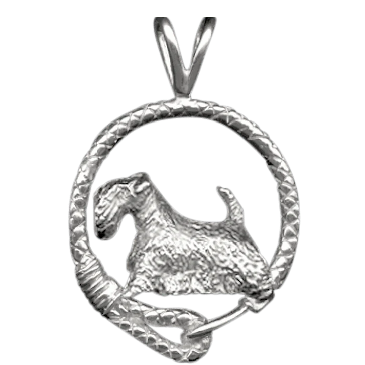 Sealyham Terrier in Solid Sterling Silver Leash Pendant