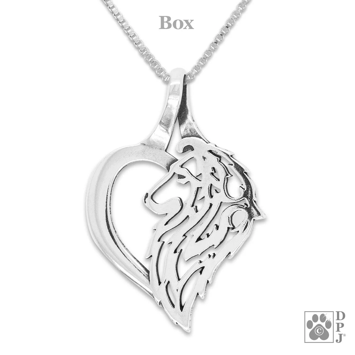 Shetland Sheepdog in Heart Necklace - Image 2