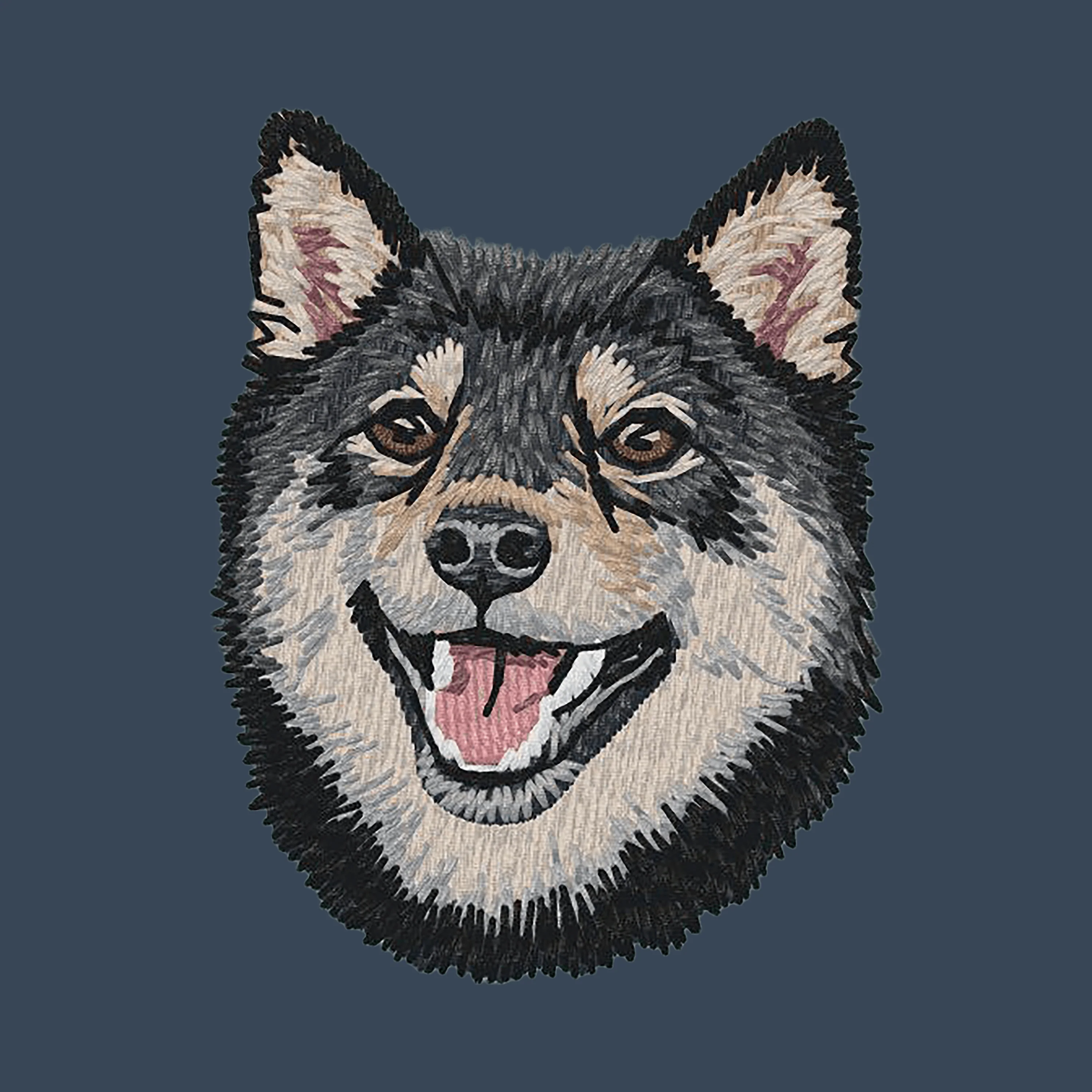 Shiba Inu Embroidered Women's Denim Shirt - Image 2