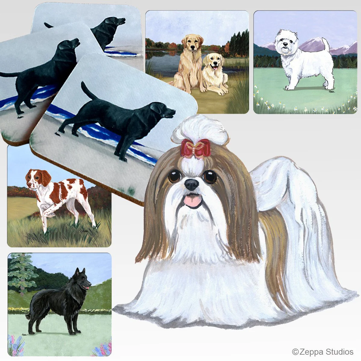 Shih Tzu Scenic Square Coaster - Image 2