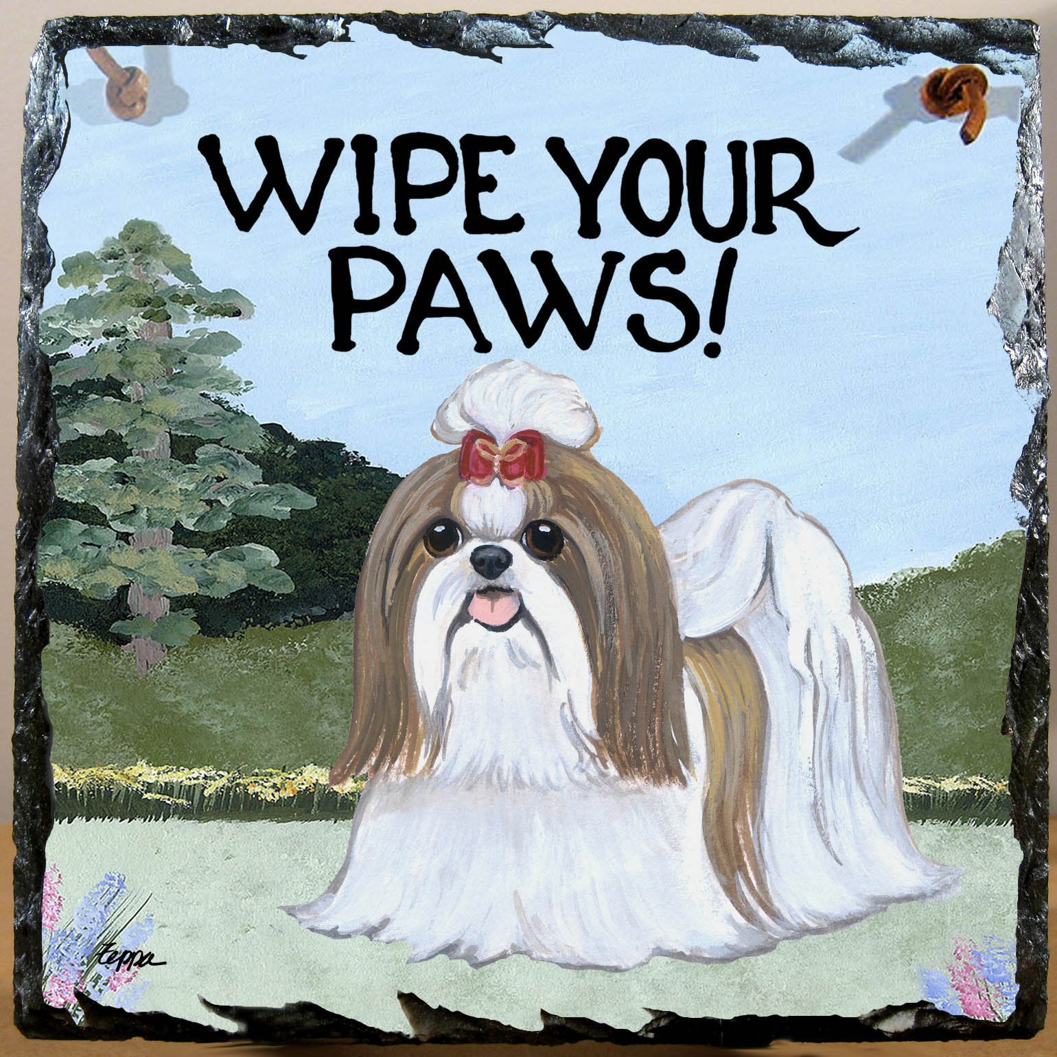 Shih Tzu Slate Sign