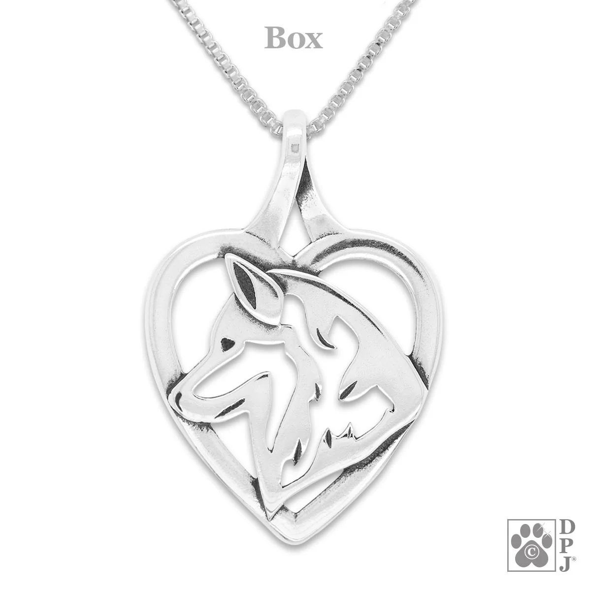 Siberian Husky Heart Necklace - Image 2