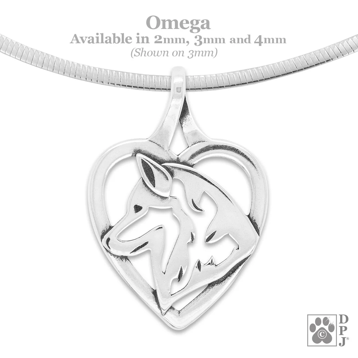 Siberian Husky Heart Necklace - Image 3