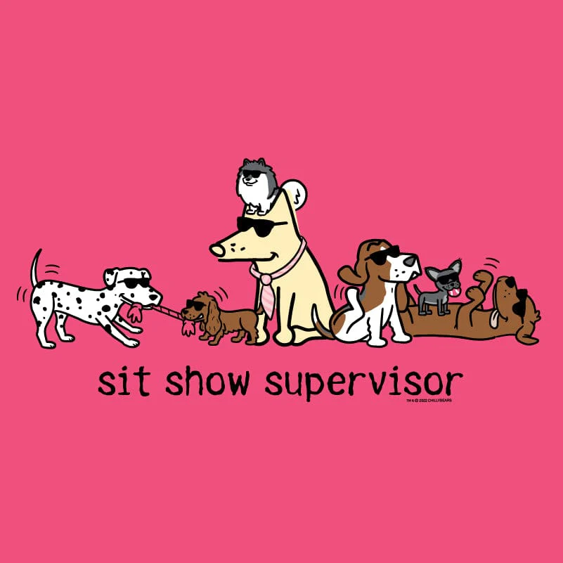 Sit Show Supervisor - Plus V-Neck T-Shirt - Image 2
