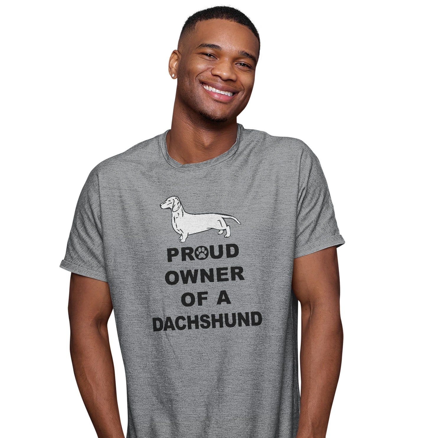 Smooth Dachshund Proud Owner - Adult Unisex T-Shirt - Image 3
